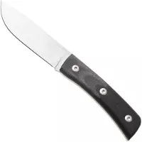 Straight Line Buster BS-BG Stonewashed M390, Black G10, Fahrtenmesser