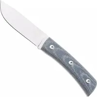 Straight Line Buster BS-DC Stonewashed M390, Denim Canvas Micarta, Fahrtenmesser