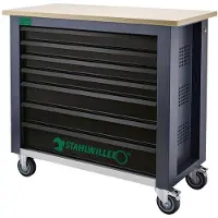 Stahlwille Mobile Werkbank WB 625 7 Schubladen anthrazit, RAL 7016 L.500mm x B.1500mm x H.1045mm