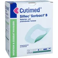 Docpharm GmbH Cutimed Siltec Sorbact B Pu-verb.7,5x7,5 Cm 12 St