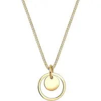 Elli Halskette Kreis Rund Geo Trend 925 Sterling Silber Elli Gold