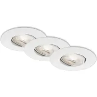 Briloner LED Einbauleuchten Schwenkbar 3er Set 5 W weiß Kunststoff IP23