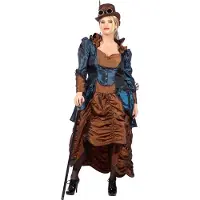 Metamorph Steampunk Kleid Copper Blue