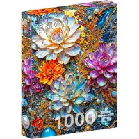Enjoy Puzzle Pearlescent Waterlilies 1000 Teile Blumenmotiv