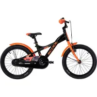 S'Cool Kinderfahrrad "SCOOL XXlite 18-1S - Black/Orange" 1 Gang ohne Schaltung Stützräder montierbar
