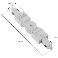 LINDBY Verbinder Linaro, weiß, verstellbar, 1-Phasen