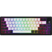 HATOR Skyfall 65 MAG ULTIMA 8K wireless, Verkabelt & Kabellos, USB + RF Wireless + Bluetooth, Magnetic-mechanical key switch, QWERTY, RGB-LED, Schwarz, Weiß