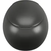 Vente-unique Wand-WC aus Keramik - Schwarz matt - HURO II