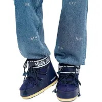 Moon Boot für Damen. 80D1409340 Icon Low Nylon Stiefel blau (39/41), Wohnung, Keine, Lässig, Schnee