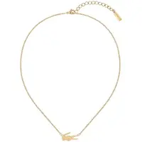 Lacoste - Original gold-plated necklace for women Crocodile 2040045