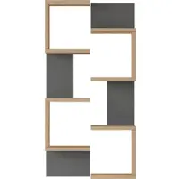 En.casa Wandregal Omn 2er Set 93x24x15 cm Holzoptik / Anthrazit