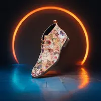 Lureaux Royal Bloom High - - Schöne bunte Schuhe - Einzigartiger Druck - Herren