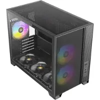 Antec FLUX M ATX/Micro-ATX/ITX Midi Tower PC Gehäuse , schwarz