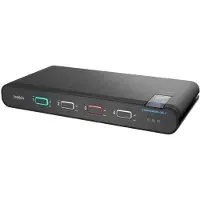 Belkin F1DN104KVM-UN-4, 3840 x 2160 Pixel, 4K Ultra HD, Schwarz