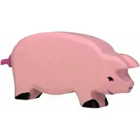 Holztiger Holz Schwein Spielfigur handgefertigt