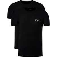 Emporio Armani für Herren. EM001849_AF14131 2er-Set Homie Slim Fit T-Shirts schwarz (L), Heimtextilien, Baumwolle, Kurzarm