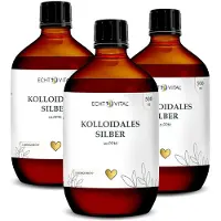 Echt Vital Kolloidales Silber 10 ppm 3x500 ml Flüssigkeit