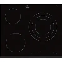 Electrolux EHF6232FOK, Schwarz, 60 cm, Keramik, Vorne rechts, 270 mm, 2400 W
