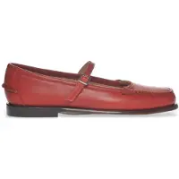 Sebago für Damen. 76113JW Leder Ballerinas Pop rot (39), Wohnung, Schnalle, Lässig, Klassisch