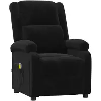 vidaXL Massagesessel Schwarz Samt