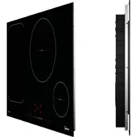 Midea Induktionskochfeld autark KI800IX 80 cm, 2 Kochfelder mit FlexZone, Touch Control, Booster, Keramik