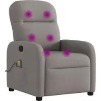 vidaXL Massagesessel Taupe Stoff