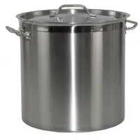 GVK Kochtopf aus Edelstahl mit Randverstärkung und Deckel Ø40cm H40cm 50,2Liter
