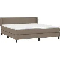 Syfax Boxspringbett mit Matratze Taupe 160x200 cm Stoff
