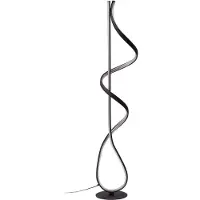 LUCANDE Rodado LED Stehleuchte Schwarz - , Rodado, Schwarz, für Wohnzimmer, Metall, Modern