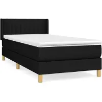 Syfax Boxspringbett mit Matratze Schwarz 90x200 cm Stoff