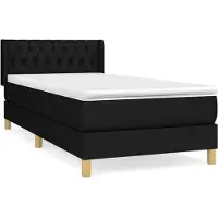 Syfax Boxspringbett mit Matratze Schwarz 90x200 cm Stoff