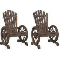 vidaXL Adirondack-Gartenstühle 2 Stk. Massivholz Tanne