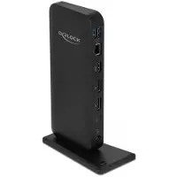 DeLOCK 87746, Kabelgebunden, 85 W, 3,5 mm, 10,100,1000 Mbit/s, Schwarz, Kensington