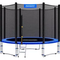 Monzana Trampolin SÜD GS Zertifiziert Komplettset inkl. Sicherheitsnetz, Leiter, Randabdeckung Kindertrampolin Gartentrampolin