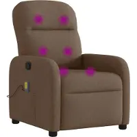 vidaXL Massagesessel Braun Stoff