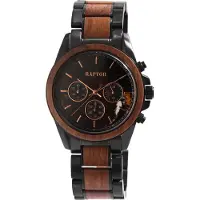 Raptor Gaming Herrenchronograph "Chiko" aus Edelstahl und Holz