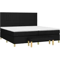 Syfax Boxspringbett mit Matratze Schwarz 200x200 cm Stoff
