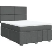 Syfax Boxspringbett mit Matratze Dunkelgrau 140x200 cm Stoff