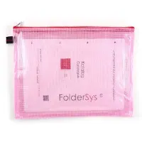 FolderSys 10 Reissverschlussbeutel A4 rot 0,15 mm