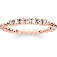 Thomas Sabo Ring Kugeln Mit Weissen Steinen Roségold