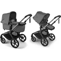 Bugaboo Fox 5 Renew Complete Kinderwagen - Graphite / Moon Grey / Moon Grey | Neue Kinderwagen