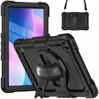 IMoshion Tablet Cover mit Handriemen und Schulterriemen für das Lenovo Tab M10 Plus (3rd gen) - Schwarz
