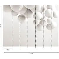 Profhome 382911-GU Fototapete 3D Matt Weiß Grau 3,71 m x 2,8 m 0,53 m x 20,10 m 10,39 m2 Weiß