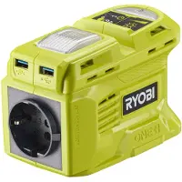Ryobi Akku-Wechselrichter RY18BI150B-0 18V, Inverter, mobile Stromquelle 150W, 2 USB A-Anschlüsse, 1 USB C-Anschluss