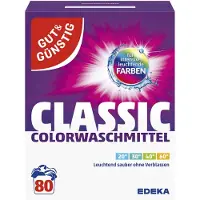 Gut & Günstig Waschmittel Colorwaschmittel Classic, Pulver, 5,2 kg, Waschladungen 80