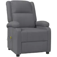 vidaXL Massagesessel Grau Kunstleder