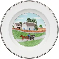 Villeroy & Boch Suppenteller "Suppenteller Bauer Design Naif ø 21 cm bunt"