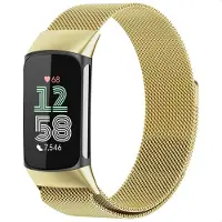 IMoshion Magnetisches Milanaise Armband für das Fitbit Charge 5 - Größe M - Gold