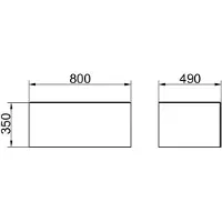 Keuco Waschtischunterschrank Edition 11 ART 80x35x49cm, 1 Ausz, Lac s-matt, bl. sat