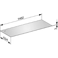 Keuco Edition 11 Abdeckplatte 1400 x 524 mm für Sideboard / Waschtischunterbau - Weiß Glas / Lack Matt - 31326309000